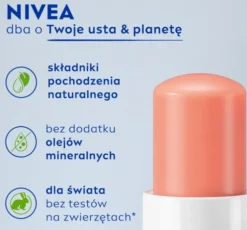 NIVEA pielęgnująca pomadka do ust Peach Shine 4,8 g