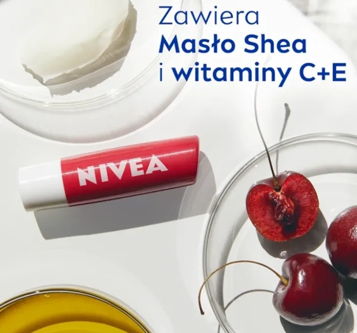 NIVEA pielęgnująca pomadka do ust Cherry Shine 4,8 g