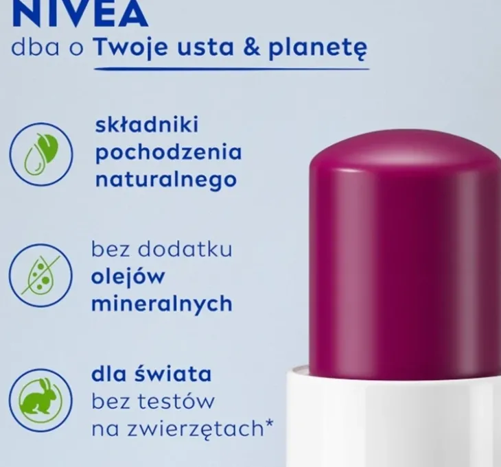 NIVEA pielęgnująca pomadka do ust Blackberry Shine 4,8 g
