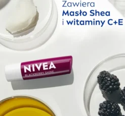 NIVEA pielęgnująca pomadka do ust Blackberry Shine 4,8 g