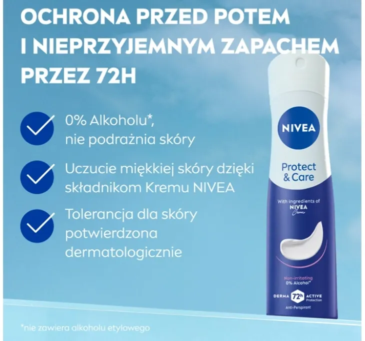 NIVEA Protect&Care antyperspirant w sprayu dla kobiet 150 ml