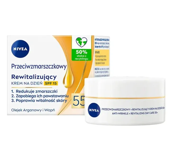NIVEA przeciwzmarszczkowy rewitalizujący krem do twarzy na dzień SPF15 50 ml