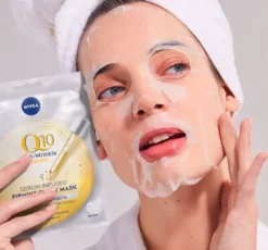 NIVEA Q10 Power maska w płachcie z serum przeciwzmarszczkowym 1 sztuka