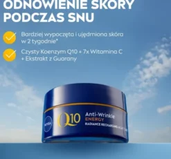 NIVEA Q10 Przeciwzmarszczkowa Energia regenerujący krem do twarzy na noc 50 ml