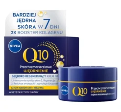 NIVEA Q10 Przeciwzmarszczkowe Ujędrnienie głęboko regenerujący krem na noc 50 ml