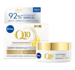 NIVEA Q10 Przeciwzmarszczkowe Ekstra Odżywienie głęboko odbudowujący krem na dzień SPF15 50 ml