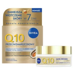 NIVEA Q10 Przeciwzmarszczkowy Ekspert Kolagenu masełko do twarzy na dzień i noc 50 ml