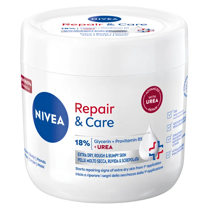 NIVEA Repair&Care krem nawilżająco-regenerujący do ciała, twarzy i dłoni 400 ml