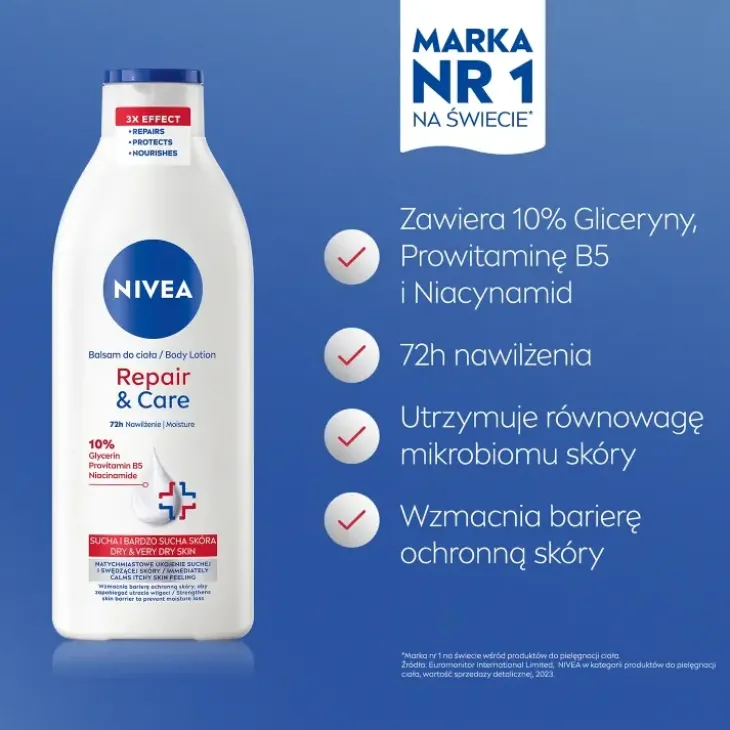 NIVEA Repair&Care regenerujący balsam do ciała do bardzo suchej skóry 400 ml