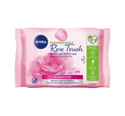 NIVEA Rose Touch micelarne chusteczki do demakijażu z organiczną wodą różaną 25 sztuk