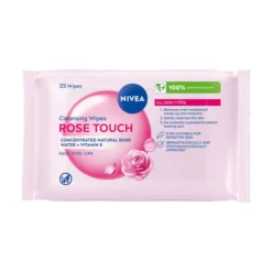 NIVEA Rose Touch micelarne chusteczki do demakijażu z organiczną wodą różaną 25 sztuk