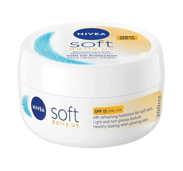 NIVEA Soft Daily UV SPF15 intensywnie nawilżający krem do twarzy 200 ml