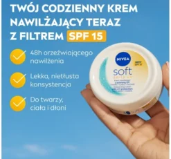 NIVEA Soft Daily UV SPF15 intensywnie nawilżający krem do twarzy 100 ml
