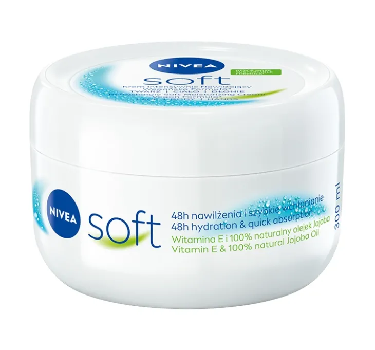 NIVEA Soft intensywnie nawilżający krem do twarzy, ciała i dłoni 300 ml