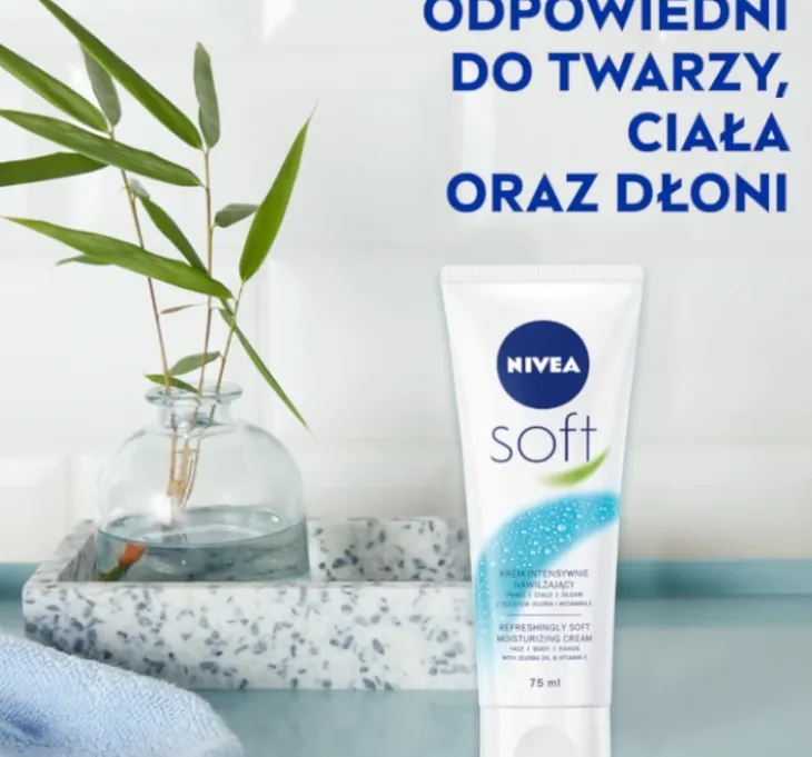 NIVEA Soft intensywnie nawilżający krem do twarzy, ciała i dłoni 75 ml