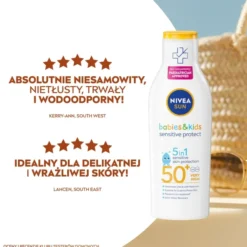 NIVEA SUN Babies & Kids Sensitive Protect balsam do opalania dla dzieci SPF50+ 200 ml