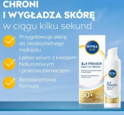 NIVEA SUN Daily UV Serum primer 2w1 przeciwsłoneczny SPF50+ baza pod makijaż 30 ml
