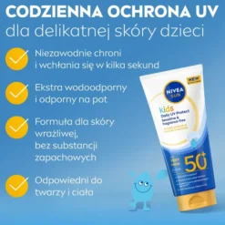 NIVEA SUN Kids Daily UV Protect balsam do opalania dla dzieci do twarzy i ciała SPF50+ 100 ml