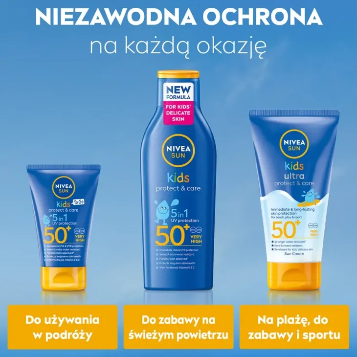 NIVEA SUN Kids Protect&Care balsam ochronny do opalania dla dzieci SPF50+ 50 ml