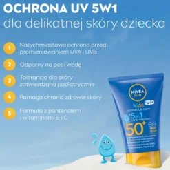 NIVEA SUN Kids Protect&Care balsam ochronny do opalania dla dzieci SPF50+ 50 ml