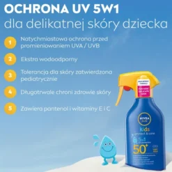 NIVEA SUN Kids Protect & Care spray do opalania dla dzieci z bardzo wysoką ochroną SPF50+ 250 ml