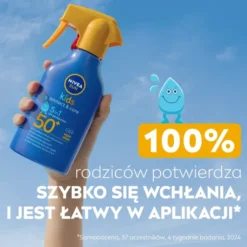 NIVEA SUN Kids Protect & Care spray do opalania dla dzieci z bardzo wysoką ochroną SPF50+ 250 ml