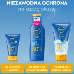 NIVEA SUN Kids Protect&Moisture przeciwsłoneczny balsam do opalania dla dzieci SPF50 200 ml