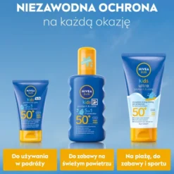 NIVEA SUN Kids Protect & Moisture balsam do opalania w sprayu dla dzieci SPF50 200 ml