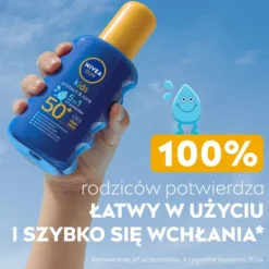 NIVEA SUN Kids Protect & Moisture balsam do opalania w sprayu dla dzieci SPF50 200 ml
