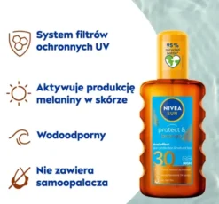 NIVEA SUN Protect&Bronze olejek do opalania w sprayu SPF30 200 ml