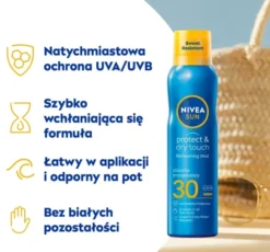 NIVEA SUN Protect&Dry Touch balsam ochronny na słońce w sprayu SPF30 200 ml
