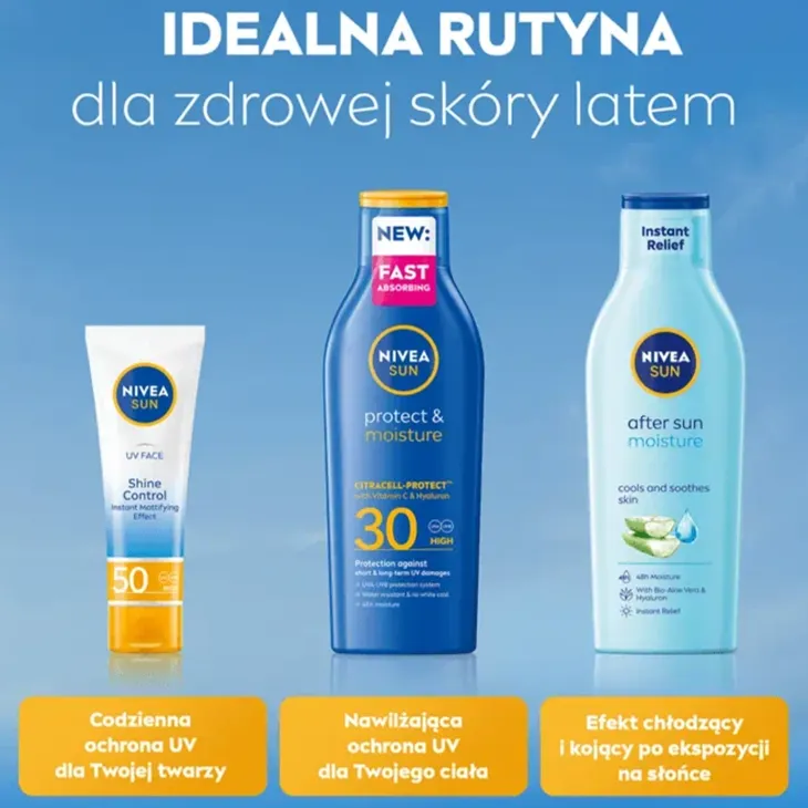 NIVEA SUN Protect & Moisture nawilżający balsam do opalania SPF30 200 ml