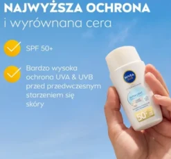 NIVEA SUN Ultra Light Daily Fluid krem do twarzy przeciwsłoneczny z pigmentem SPF50+ Light Tinted 40 ml