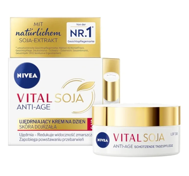 NIVEA Vital Soja Anti-Age ujędrniający ochronny krem na dzień SPF30 50 ml