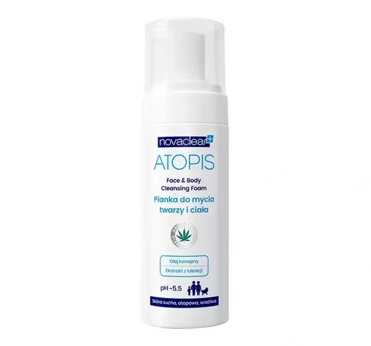 Novaclear Atopis pianka do mycia twarzy i ciała 150 ml