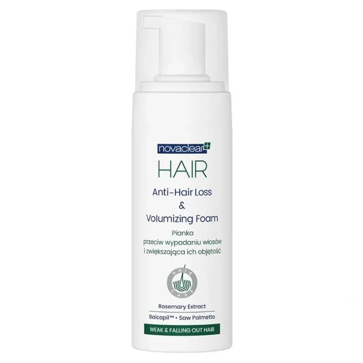 Novaclear Hair pianka przeciw wypadaniu włosów i zwiększająca ich objętość 150 ml