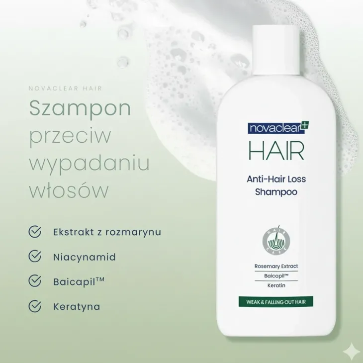 Novaclear Hair szampon przeciw wypadaniu włosów 250 ml