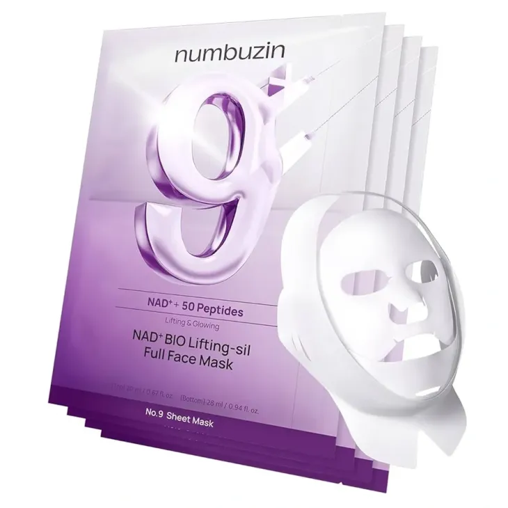Numbuzin No.9 NAD Bio Lifting Full Cover Facial Mask Set odmładzająca maseczka do twarzy 4 x 48 ml