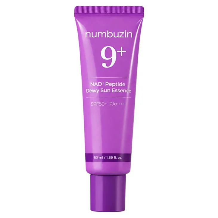Numbuzin No.9 NAD+ Peptides Dewy Sun Essence przeciwsłoneczna esencja do twarzy z peptydami SPF50+ PA++++ 50 ml