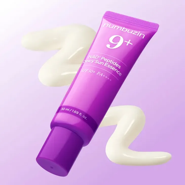 Numbuzin No.9 NAD+ Peptides Dewy Sun Essence przeciwsłoneczna esencja do twarzy z peptydami SPF50+ PA++++ 50 ml