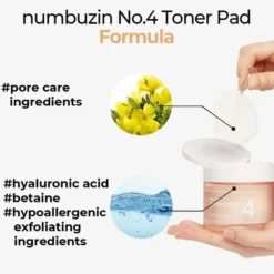 Numbuzin No. 4 Pore Zero Peeled Egg Toner Pad płatki tonizująco-złuszczające 70 sztuk