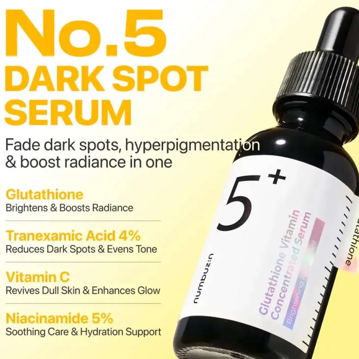 Numbuzin No.5+ Vitamin Concentrated Serum rozjaśniające serum do twarzy 30 ml