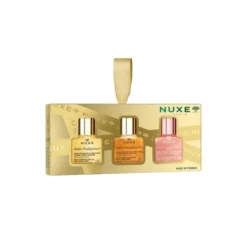 Nuxe Huile Prodigieuse zestaw bestsellerowych mini olejków do ciała twarzy i włosów 3 x 10 ml