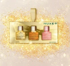 Nuxe Huile Prodigieuse zestaw bestsellerowych mini olejków do ciała twarzy i włosów 3 x 10 ml