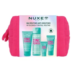 Nuxe My Blemish Control Routine zestaw kosmetyków żel do mycia twarzy 30 ml + tonik 50 ml + serum 5 ml + fluid 15 ml + kosmetyczka