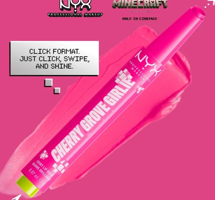 NYX Professional Makeup × A Minecraft Moviebalsam do ust w sztyfcie 02 Cherry Grove Girlie 2 g