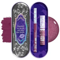 NYX Professional Makeup Bridgerton Royal Treasures Lip Kit 02 lip makeup set Royal Butter Gloss Amethyst Amour 8 ml + Royal Lip Liner Talk of the Ton 0.33 g