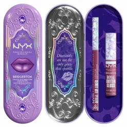 NYX Professional Makeup Bridgerton Royal Treasures Lip Kit 02 lip makeup set Royal Butter Gloss Amethyst Amour 8 ml + Royal Lip Liner Talk of the Ton 0.33 g