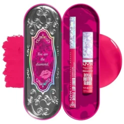 NYX Professional Makeup Bridgerton Royal Treasures Lip Kit 03 zestaw do makijażu ust błyszczyk Royal Butter Gloss Summer Fruit 8 ml + konturówka Royal Lip Liner Rumour Has It 0,33 g