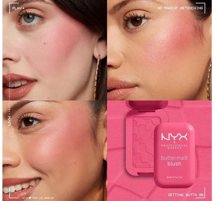 NYX Professional Makeup Buttermelt róż do policzków w kompakcie 08 Getting Butta 5 g